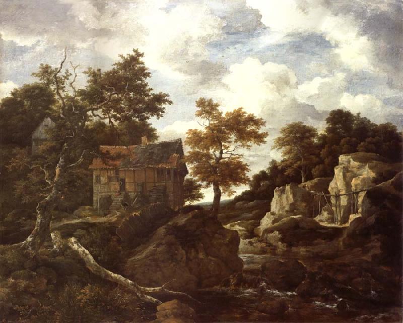 REMBRANDT Harmenszoon van Rijn Rocky Landscape oil painting picture